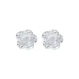 Camellia Stud Earrings[Silver]