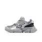 Distressed Silver Gray Lace-Up