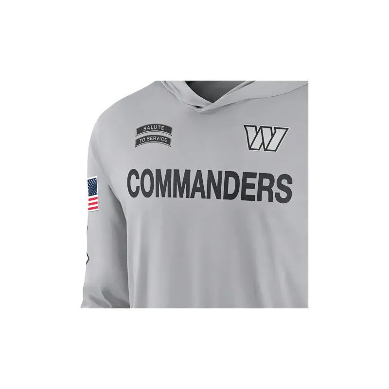 Nike Washington Commanders Salute To Service Edge Mascot Lockup Men's Nike Dri-FIT Nfl Long-Sleeve Hooded Top-2