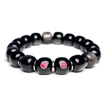 MOUNTAINS AND MANS Obsidian New Chinese Style Good Luck Beaded Bracelet Unisex