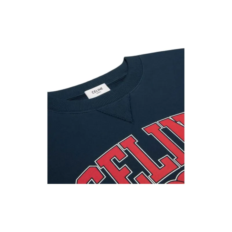 CELINE Oversized Logo Printed Crewneck Sweatshirt-3