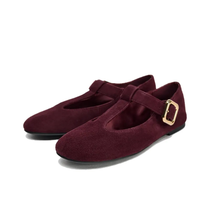ZARA Casual Single Shoes 0.5cm Women's Bright Red-2