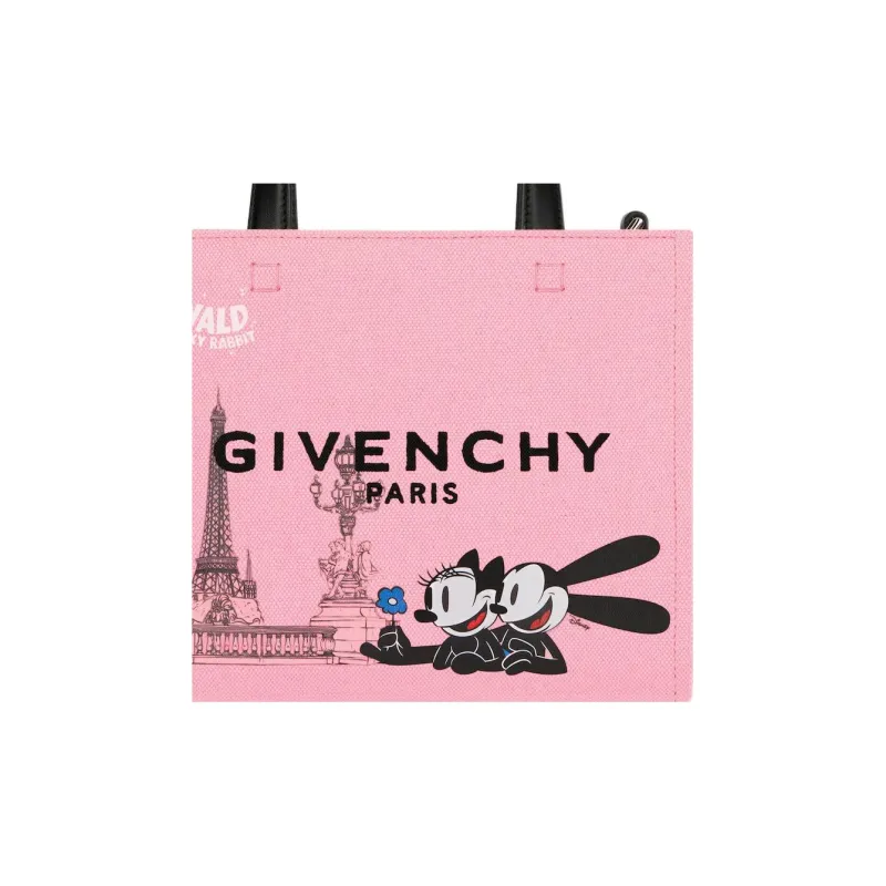 Givenchy Disney, Collaboration Leather Tote Bag, Shopping Bag, Handbag Mini Women's Pink-3