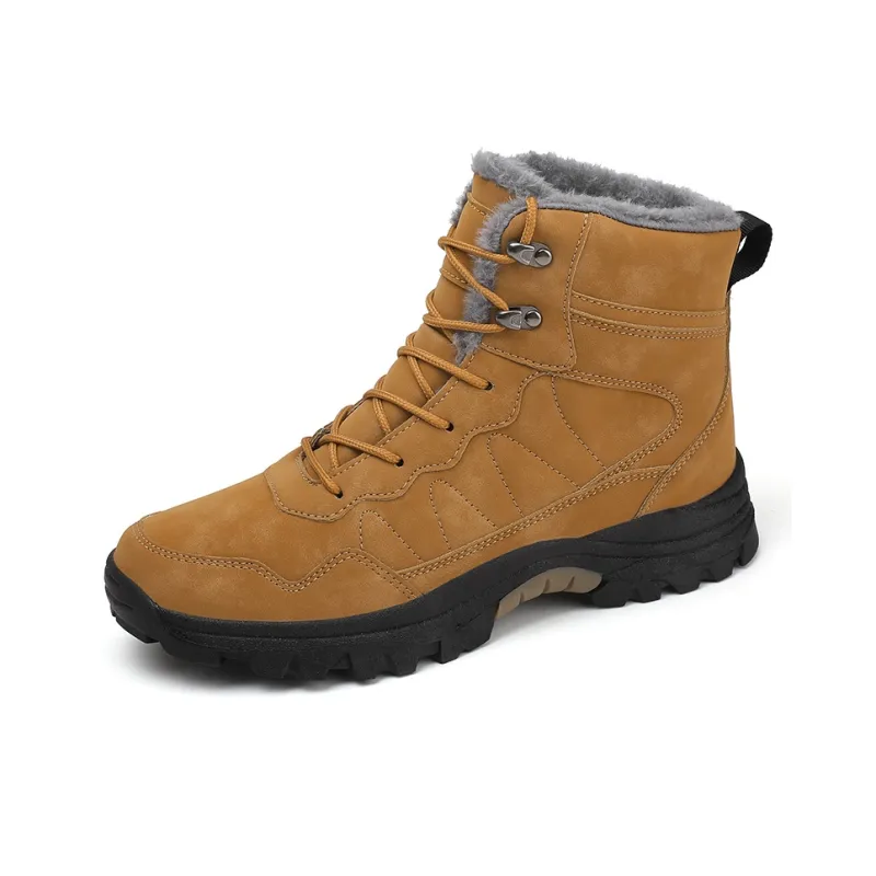 PLAY COBBLER Warm Slip Resistant Short Snow Boots Men's-4