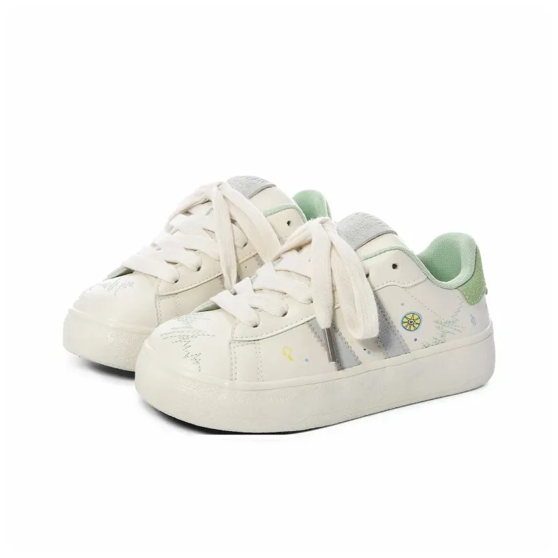 Anime Story Slip Resistant, Abrasion Resistant, Lightweight, Breathable Low Top Skateboard Shoes Women's-21