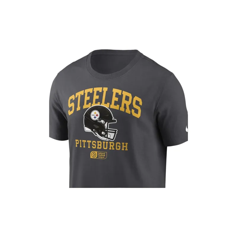 Nike NFL FW24 Pittsburgh Steelers Helmet Essential T-Shirt Men's Anthracite-2