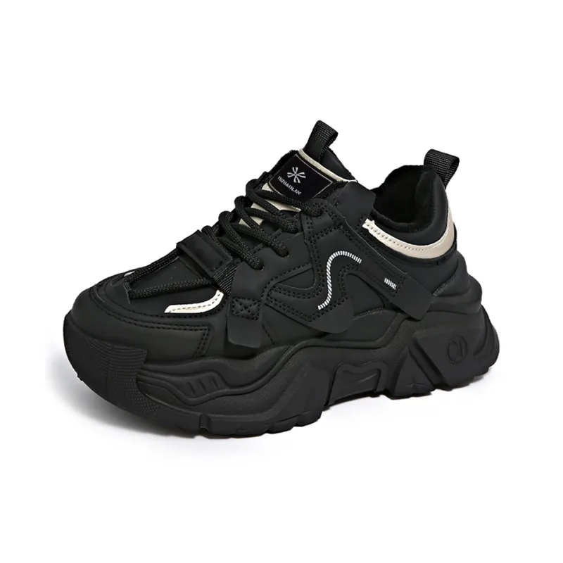 YUZHAOLIN Anti Slip And Wear Resistant Height Increasing Low Top Chunky Sneakers Women's-3