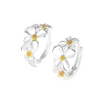 U state 925 Sterling Silver Hoop Earrings Women's