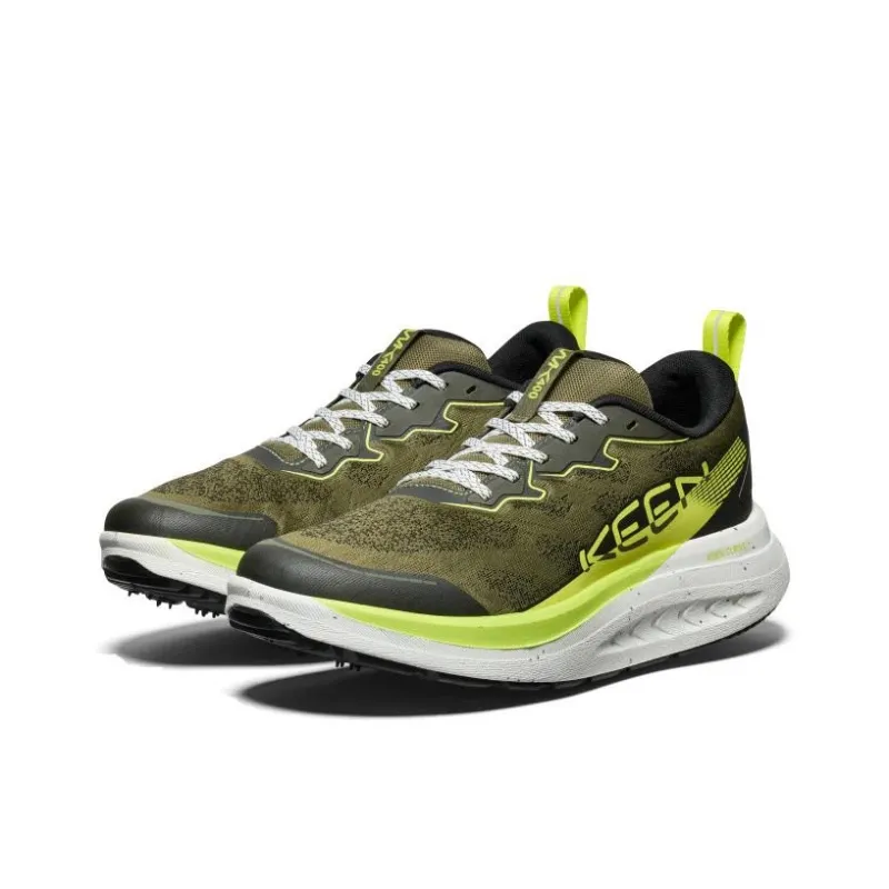 KEEN Anti-Slip Wear-Resistant Low-Top Hiking Shoes Men's Green-3