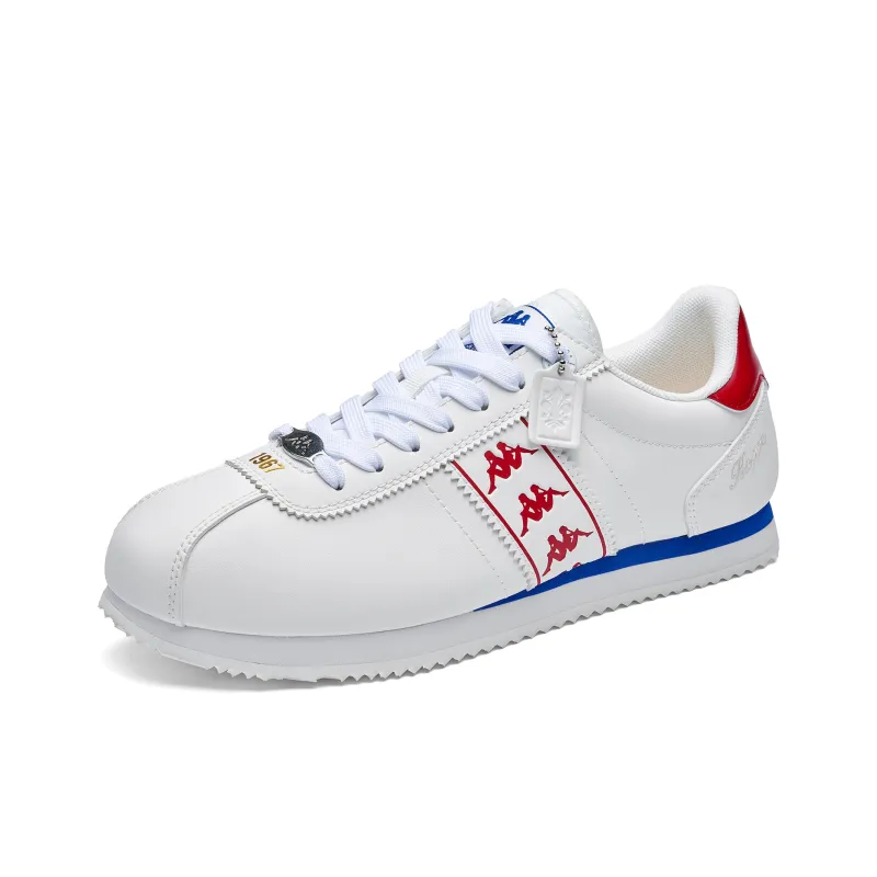 Kappa Back to Back Thermal Slip Resistant Low Top Skateboard Shoes Unisex Classic White Cherry Red-2