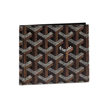 GOYARD Saint-Thomas Canvas With Leather Wallet Unisex Black