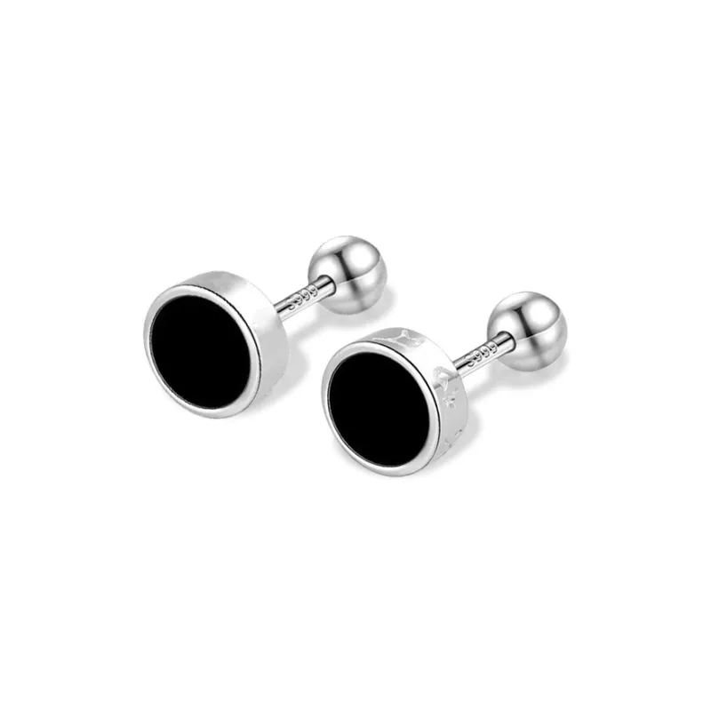 VEZA Sterling Silver Stud Earrings Unisex-9