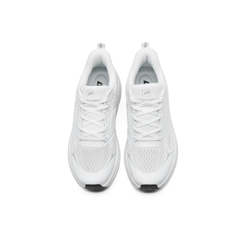 LPMX Cushioned Wear Resistant Breathable Low Top Casual Running Shoes Men's Gray White-3