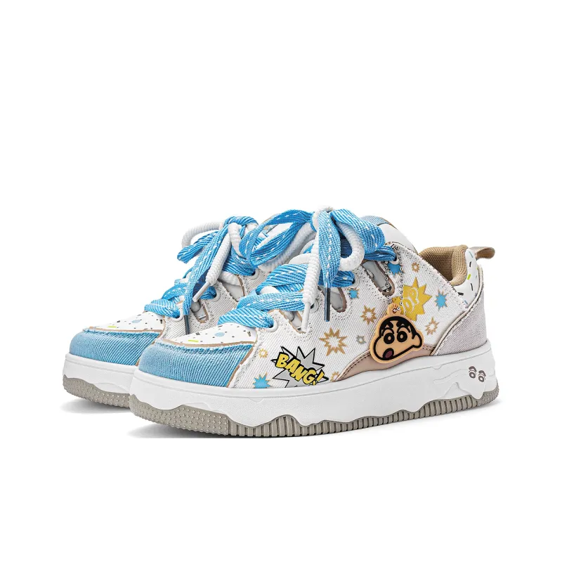 Crayon Shinchan Lightweight Breathable Height Increasing Low Top Skateboard Shoes Unisex-66