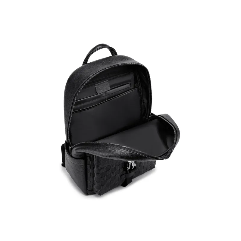 FAIRWHALE Cow Leather Backpacks Backpack Laptop Bags Regular Men's Black-4