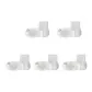 All-Season Right Angle Heel No-Show Socks Combination (White+White+White+White+White+)