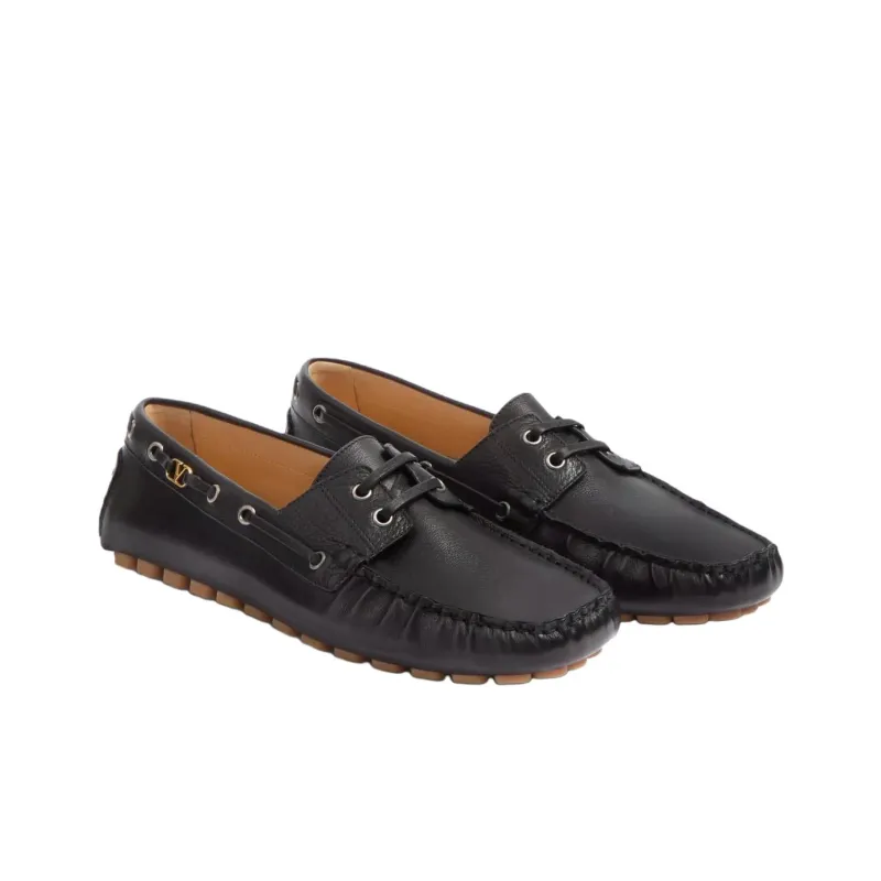 Valentino Driver Fastaway Lace Up Boat Shoes-2