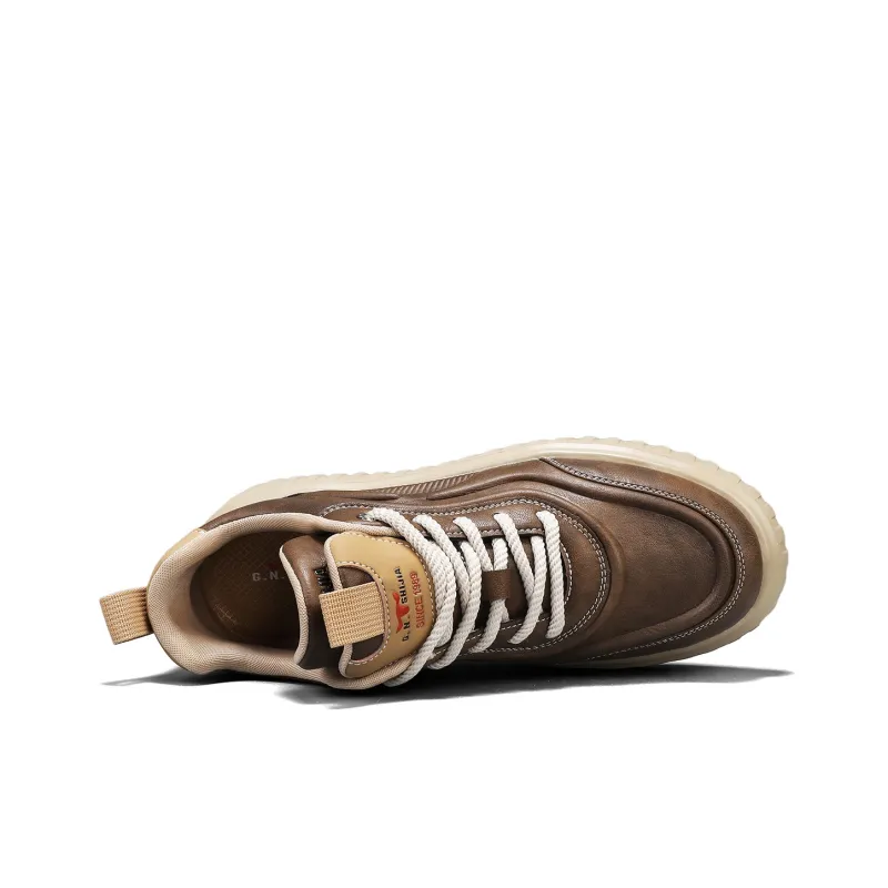 G.N.SHIJIA Wear Resistant Lightweight Breathable Height Increasing Low Top Skateboard Shoes Men's-19