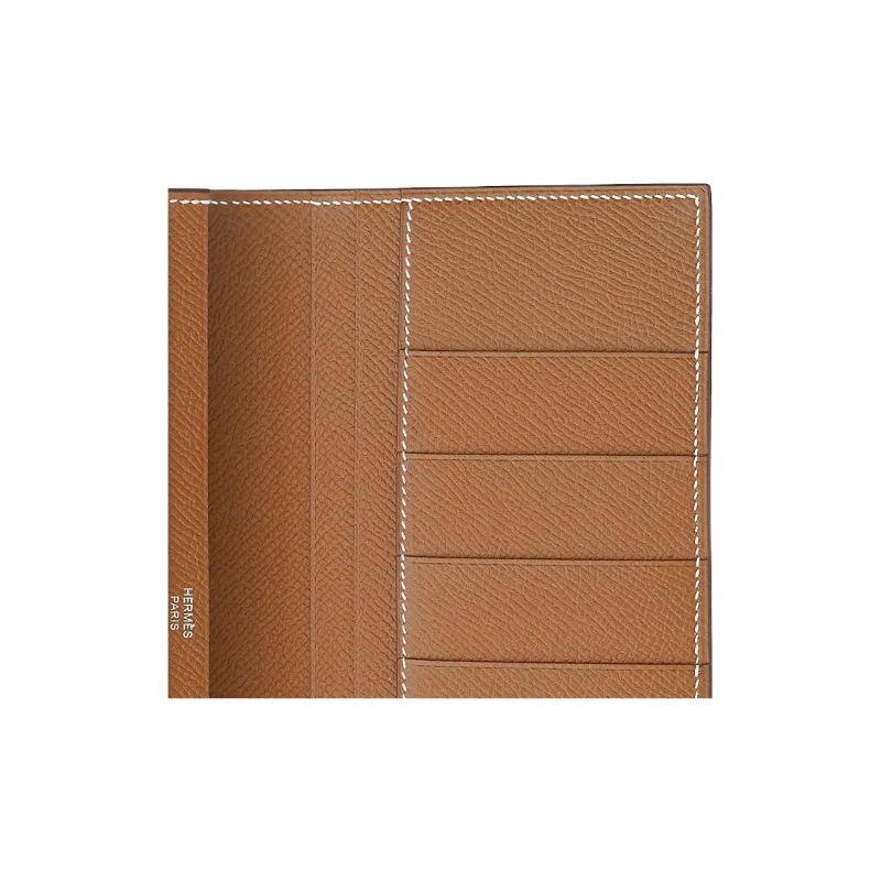 HERMES MC2 Epsom Calfskin Card Holder Wallet Unisex 37 GOLD Gold-3