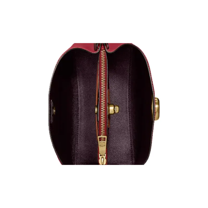 COACH Willow Grain Leather Bucket Bag, Handbag, Shoulder Bag, Crossbody Bag Medium Size Women's Red-6