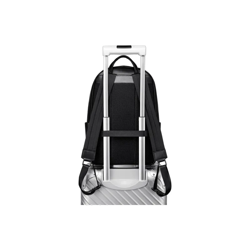 FAIRWHALE Cow Leather Backpack Laptop Bag Regular Men's Black-6