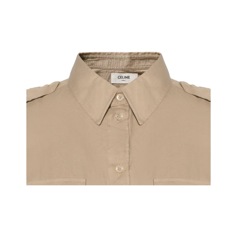 CELINE Shirts Women's Brown-4