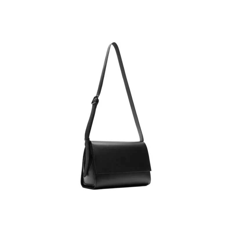 ZARA Artificial Leather Crossbody Bag Regular Men's Black-1