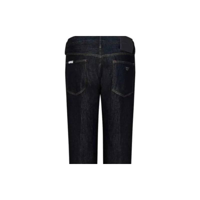 EMPORIO ARMANI J75 Logo Patch Slim Cut Jeans-4