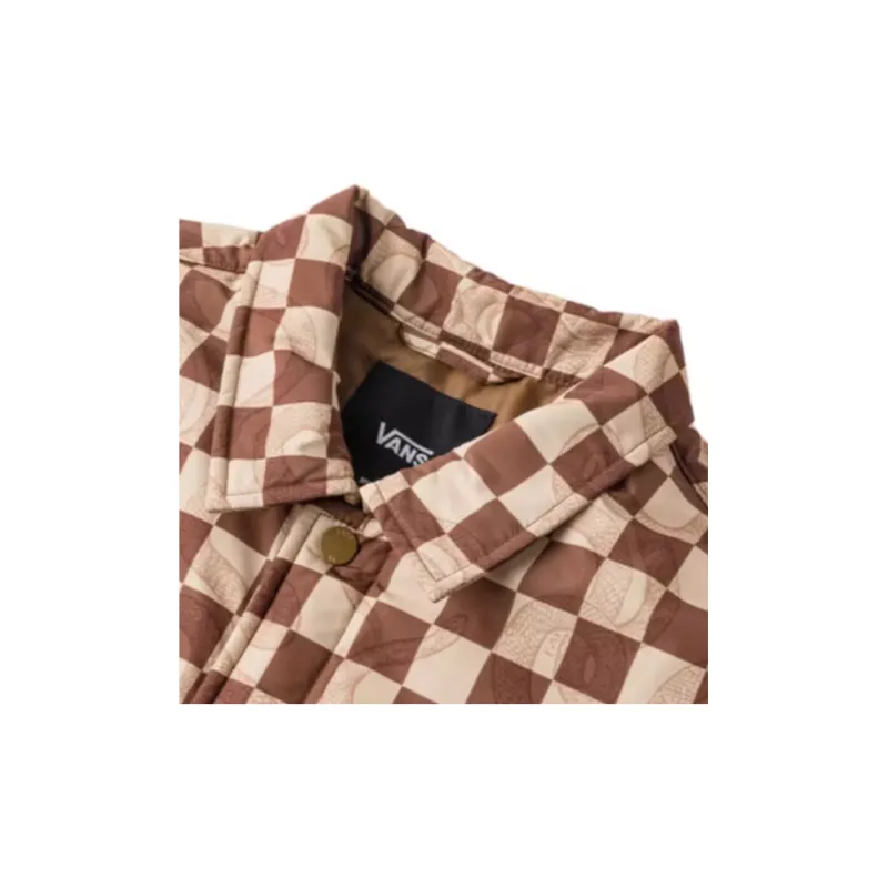 Vans LT PADDED Jacket Unisex Brown Checkerboard-2