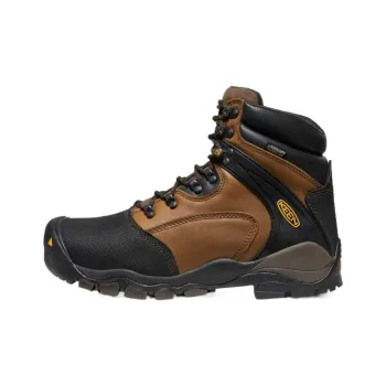 KEEN Louisville 6 Abrasion Resistant Slip Resistant Crew Outdoor Boots Men's Black Brown