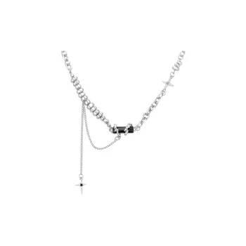 ENFANTIN Titanium Steel, Hematite Necklaces Unisex