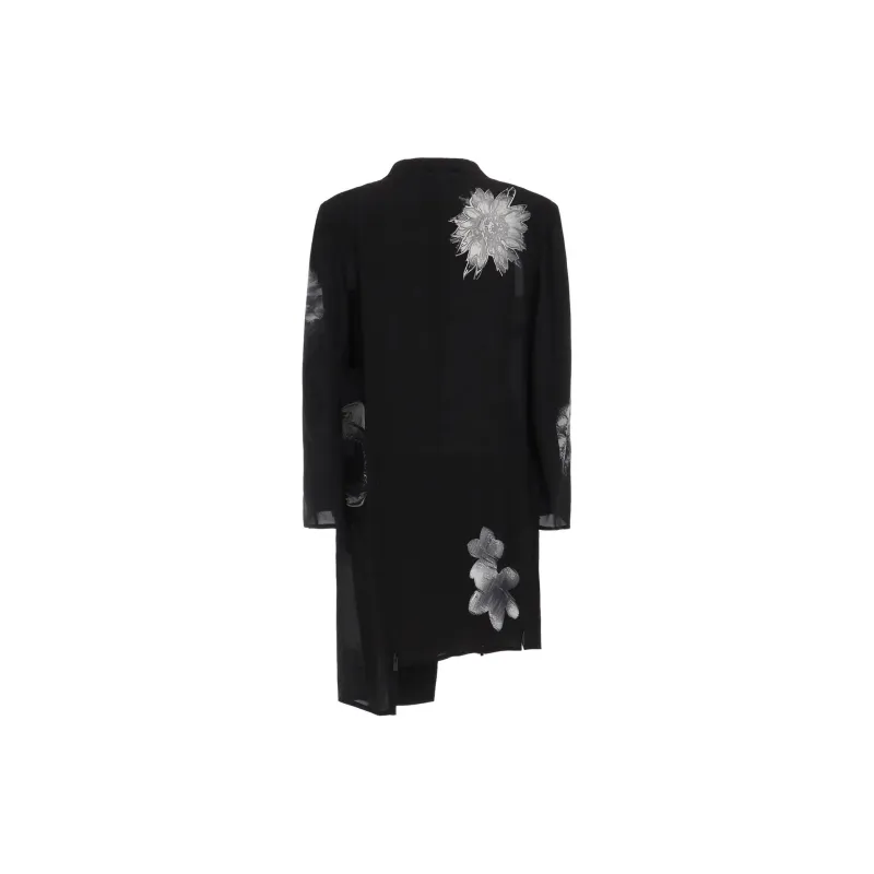 Yohji Yamamoto Flower print Slit Jacket-1