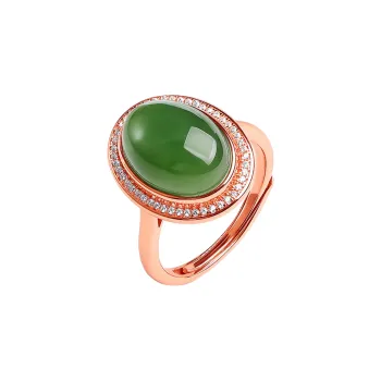 Oriental Jade Hetian Jade Rings Jasper Women's