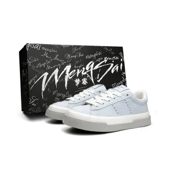Mengsai Coverage Wear Resistance Balance Low Top Skateboard Shoes Women's Light Blue