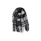 Scarf[Plaid Light Gray]-Black Gray