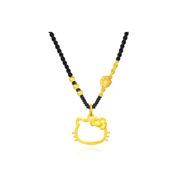 Master Kim Sterling Silver/Sterling Silver/Gold Beans Cat Paw Gold Necklace Unisex
