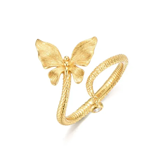 Trpopo S925 Silver Rings Women's Gold-6