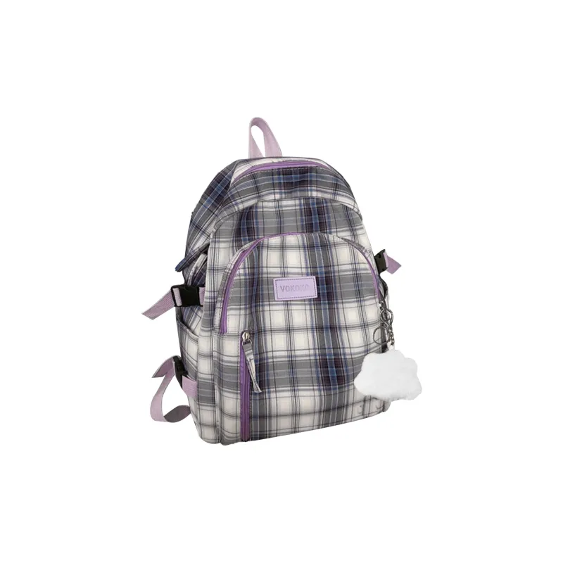 UNITE STAR Nylon Backpack Regular Women's Purple/Pink/Dark Blue/Light Blue-1