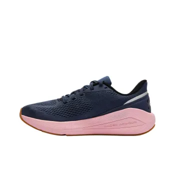 Under Armour Cushioning Moisture Wicking Low Top Running Shoes Women's Blue Pink