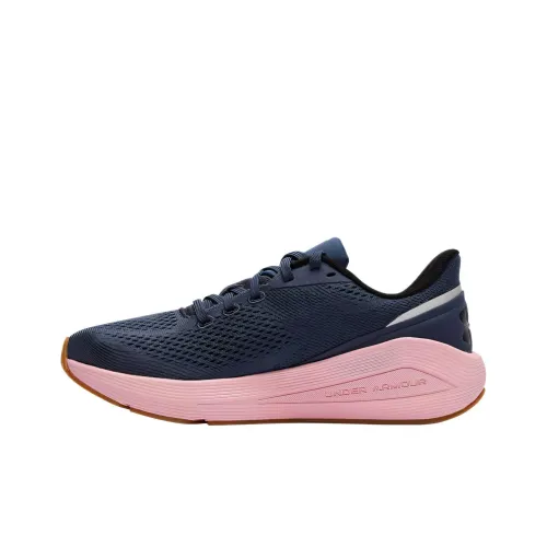 Under Armour Cushioning Moisture Wicking Low Top Running Shoes Women's Blue Pink
