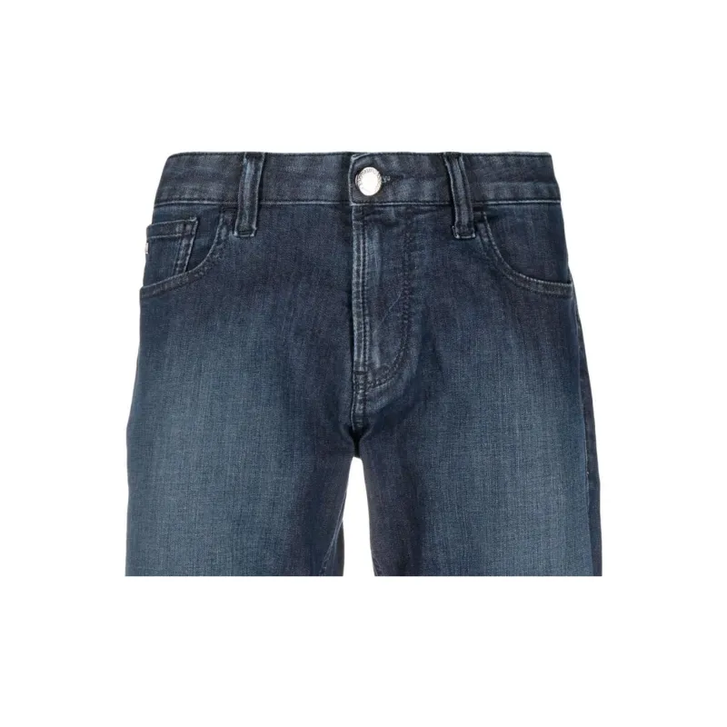 EMPORIO ARMANI Denim Shorts Men Denim Blue-4