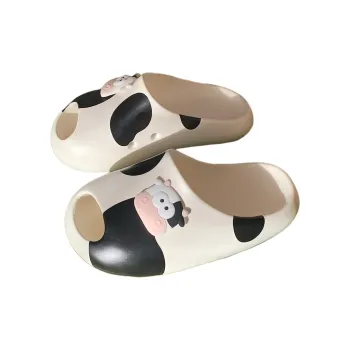 Thin Strips Home Slippers Women's, White