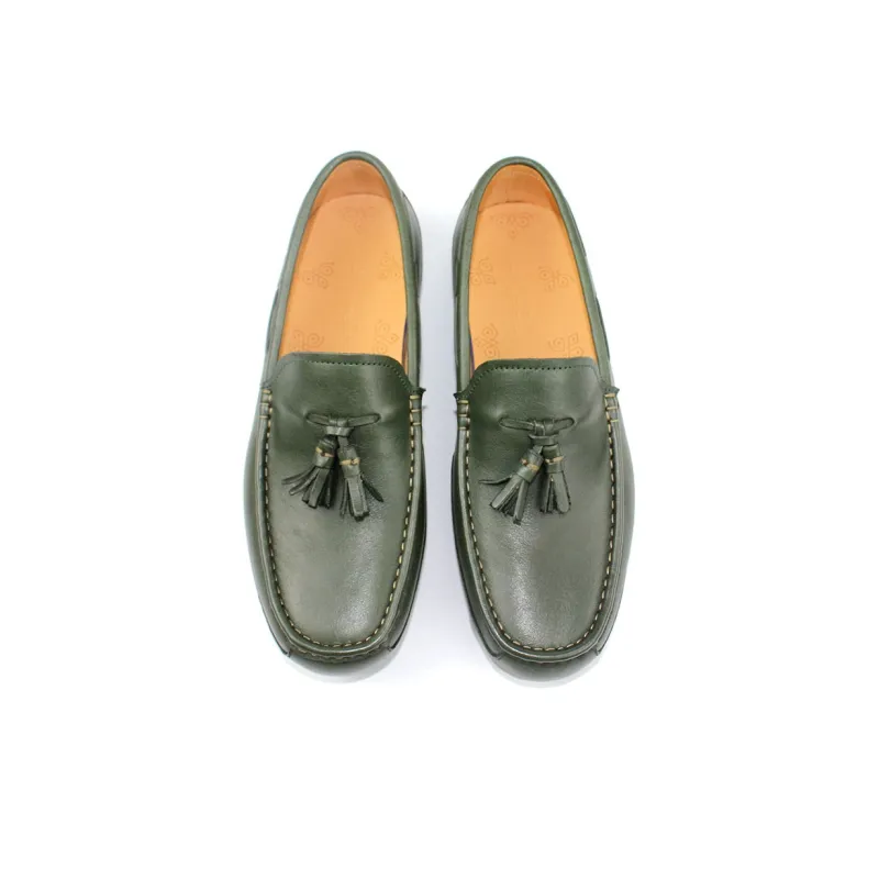 MYFULER Durable Breathable Low Top Casual Shoes Men's Matcha Green-1