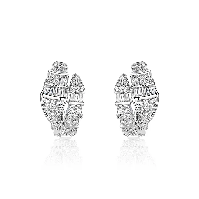 Mofei S925 Sterling Silver Stud Earrings Women's-0