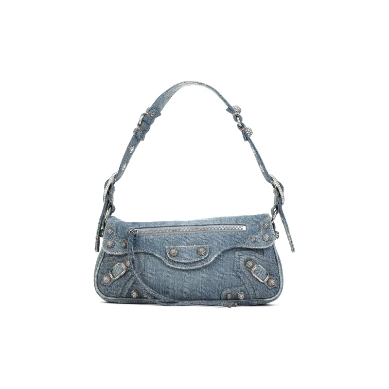 Balenciaga Le Cagole Denim Handbag Shoulder Bag Women's Blue-1