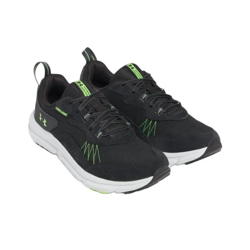 Under Armour Charged Verssert Anti Slip Wear Resistant Low Top Casual Running Shoes Men's Black Green-2