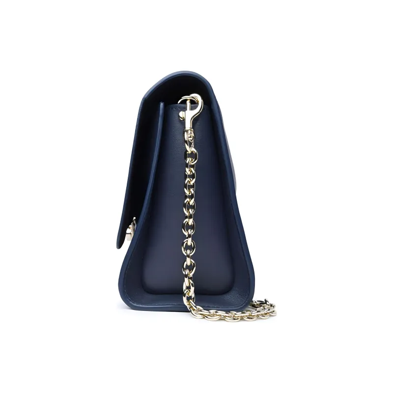 Furla Metropolis Collection Leather Shoulder Bag, Crossbody Bag Mini Women's Dark Blue-2