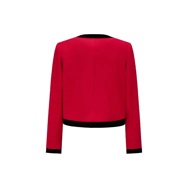 CHICHY CHICHY Size Sister Series Cropped Coats Women's French Red-1
