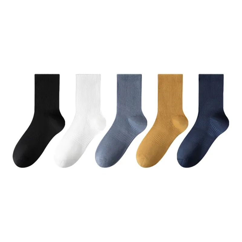 MIIOW Mid Calf Socks Men's 5 Pack-9