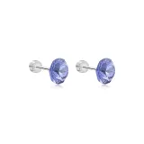 Huazi Stud Earrings 8mm-Lotus Root Purple[1 Pair]